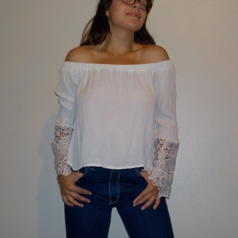 White , Long Sleeved Shirt